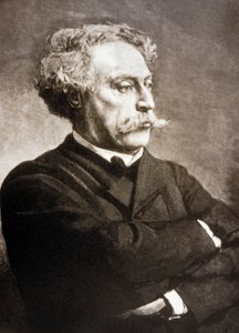 Alexandre Dumas Fils (1824-1895) französischer Schriftsteller, nach Leon Bonnat (Gravur) von Charles Baude
