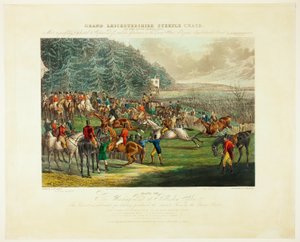 Der Zielpfosten, aus Der Große Hindernislauf über Leicestershire von Charles Bentley