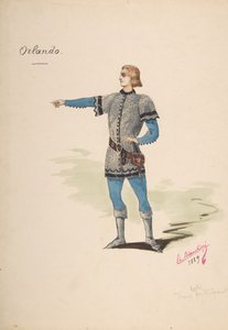 Kostümentwurf für Orlando, 1889