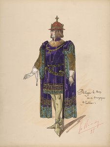 Philipp der Gute, Herzog von Burgund, Kostümentwurf für Jeanne d
