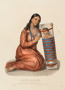 CHIPPEWAY FRAU & KIND, aus der Geschichte der Indianerstämme Nordamerikas