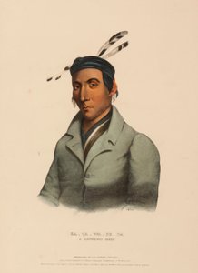 KA-TA-WA-BE-DA. Ein Chippeway-Häuptling, aus Geschichte der Indianerstämme Nordamerikas von Charles Bird King