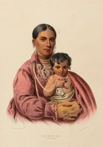 MO-HON-GO. OSAGE-FRAU, aus Geschichte der Indianerstämme Nordamerikas von Charles Bird King