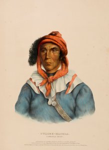 TULCEE-MATHLA. Ein Seminolenhäuptling, aus der Geschichte der Indianerstämme Nordamerikas