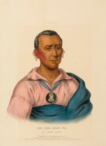WAT-CHE-MON-NE, EIN IOWAY-HÄUPTLING, aus Geschichte der Indianerstämme Nordamerikas von Charles Bird King