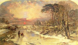 Winterszene an der Themse