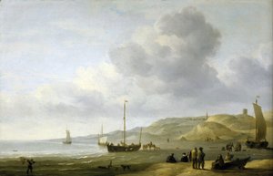 Szene am Ufer in der Nähe von Scheveningen (Holland)