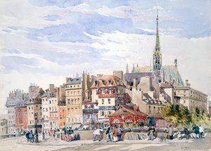 Sainte-Chapelle und Justizpalast, ca. 1822-1878 von Charles Claude Pyne