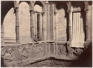 Zaragoza, Innenhof des Hauses bekannt als die Infantes, 1860 von Charles Clifford