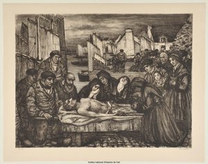 Schmerz im Land des Meeres oder Die Opfer des Meeres (Probe a) von Charles Cottet