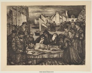 Schmerz im Land des Meeres oder Die Opfer des Meeres (Probe b) von Charles Cottet