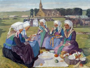 Frauen von Plougastel beim Pardon de Saint Anne-La-Palud