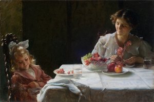 Frühstück für Drei (1909) von Charles Courtney Curran