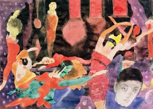 Illustration für Poes Maske des roten Todes von Charles Demuth