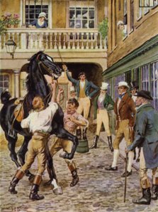Illustration für The Amateur Gentleman von Jeffery Farnol von Charles Edmund (after) Brock