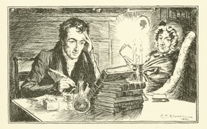 Charles Lamb mit seiner Schwester Mary von Charles Edmund Brock