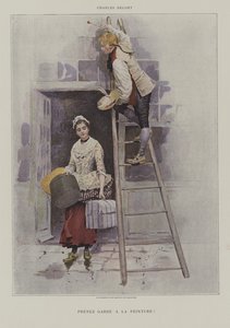 Vorsicht, frische Farbe! von Charles Edouard Delort