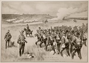 Die City of London Imperial Volunteers unterstützen General Hamiltons linke Flanke in der Aktion bei Doornkop am 29. Mai 1900 von Charles Edwin Fripp