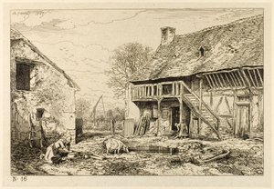 Hof eines Bauernhauses