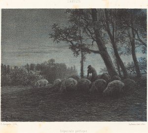 Poetische Dämmerung von Charles Emile Jacque