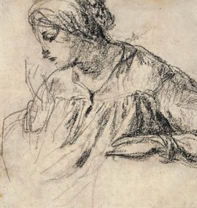 Frau mit Gesicht im Profil von Charles Emile Jacque