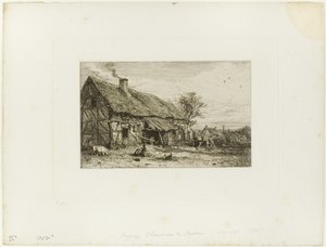 Landschaft mit Bauernhaus