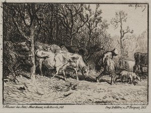 Le Vacheur von Charles Emile Jacque