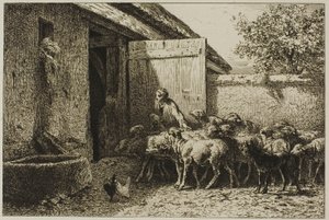 Schäferin von Charles Emile Jacque