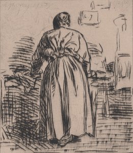 Die Bügelfrau, 1843 von Charles Emile Jacque