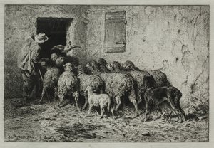 Die Rückkehr, 1864 von Charles Emile Jacque