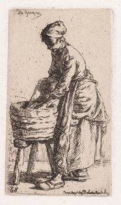 Wäscherin von Charles Emile Jacque