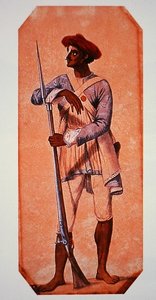 Soldat von Tipu Sultan, Sultan von Mysore, bewaffnet mit einer Steinschlossmuskete