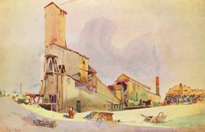 Ein alter Minenschacht auf dem Rand von Charles Ernest Peers