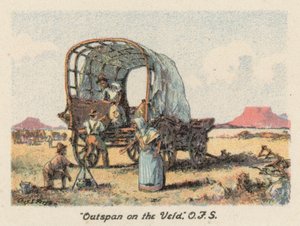 Südafrika: "Outspan auf dem Veld," OFS von Charles Ernest Peers