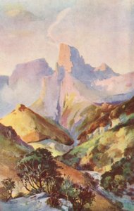 Der Wächter, ein majestätischer Gipfel der Drakensberge von Charles Ernest Peers