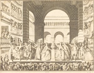 Krönung von Voltaire von Charles Etienne Gaucher after Jean Michel Moreau