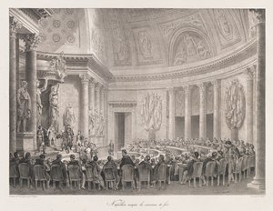Napoleon nimmt das Eiserne Kreuz an, frühes 19. Jahrhundert von Charles Etienne Pierre Motte