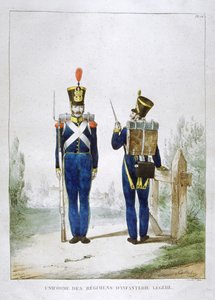 Uniform eines leichten Infanterieregiments, Frankreich, 1823 von Charles Etienne Pierre Motte