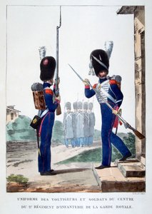 Uniformen der 2. Infanterie der französischen königlichen Garde von Charles Etienne Pierre Motte