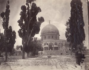 Der Felsendom auf dem Haram al Sharif in Jerusalem, von Süden, 1870 von Charles F. Tyrwhitt Drake