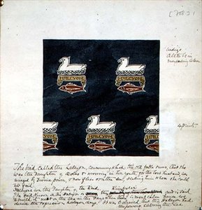 `Halcyon`, Entwurf für ein Stoffdesign, ca. 1895 von Charles Francis Annesley Voysey