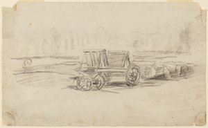 Ein Bauernwagen von Charles Francois Daubigny