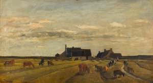Bauernhof in Kerity, Bretagne von Charles Francois Daubigny