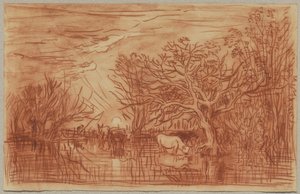 Kühe an einer Wasserstelle, ca. 1863 von Charles Francois Daubigny
