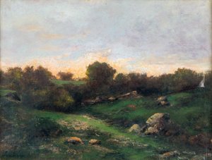 Landschaft bei Barbizon, erste Hälfte des 19. Jahrhunderts von Charles Francois Daubigny