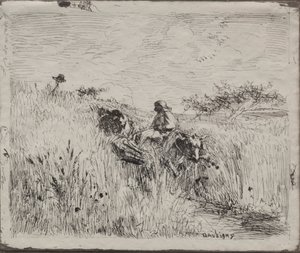 Pfad durch das Kornfeld, Originaldruck 1862, gedruckt 1921