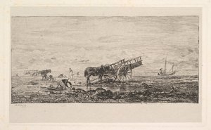 Der Strand von Villerville, 1837-78 von Charles Francois Daubigny