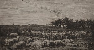 Der große Schafstall von Charles Francois Daubigny