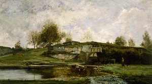 Schleuse im Optevoz-Tal von Charles Francois Daubigny