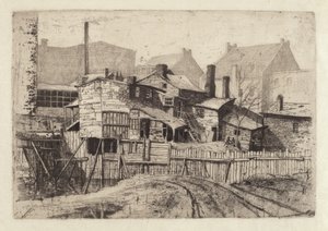 Ohne Titel (Holzhaus in der Stadt)